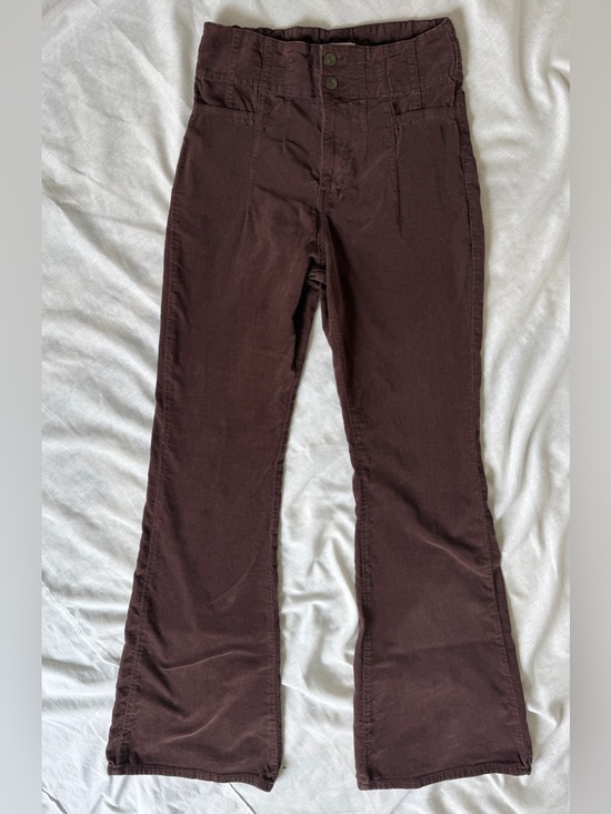 We The Free Denim - We the Free Corduroy Women's Flare Jeans in Deep Brown